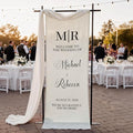 Custom Fabric Wedding Welcome Sign, Personalized Soft Cotton Linen Wedding Sign by CALLADECORGIFTS