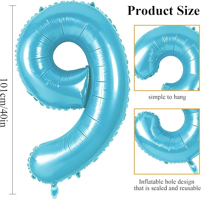 Number 79 Balloons for 79th Birthday Party Decorations, 0-100 Large No.79 - Image 2