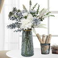 Leftover Fake Flowers in Vase, Faux Flowers in Vase, Table Centerpieces by LEFTOVER