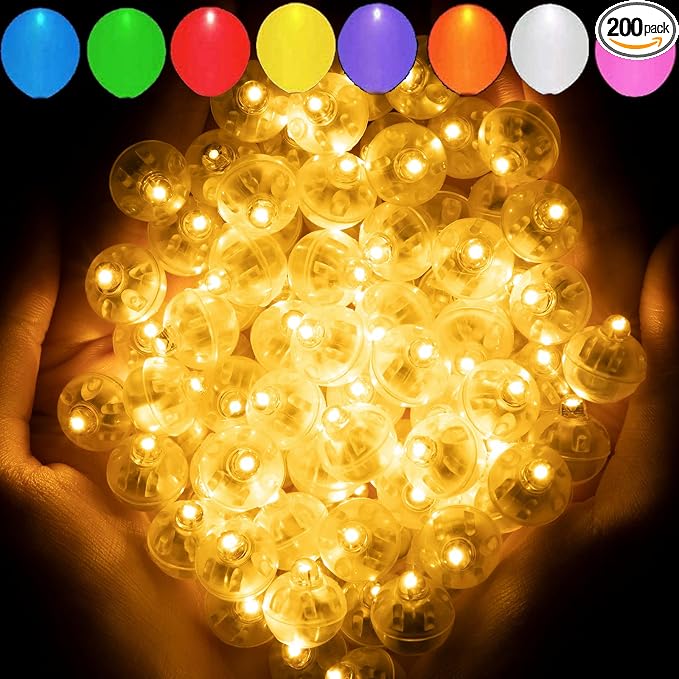 Aogist 200pcs Warm White Balloon Light, Long Standby Time Waterproof Mini Ball by Aogist