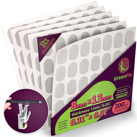 Double Sided Gel Sticky Dots 200PCs, Removable | Double Sided Adhesive Dots by GreenFix