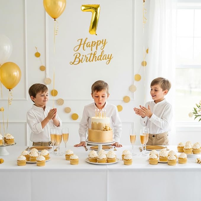 TONIFUL 20 Pcs Number Balloon 2 Set 16 Inch Gold 0-9 Numbers Balloons | Small - Image 6
