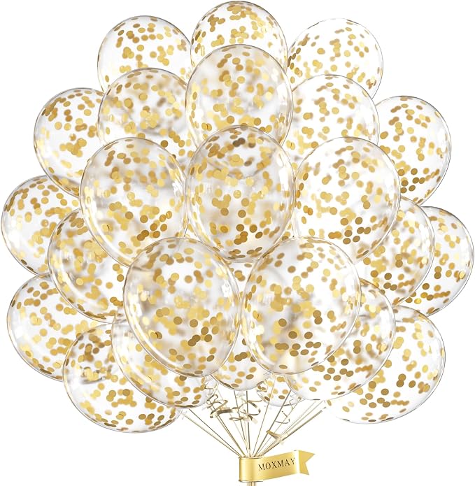 Gold Confetti Balloons by MOXMAY