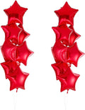 18" Red Star-Shaped Foil Balloon Mylar Helium Balloons by Adeer