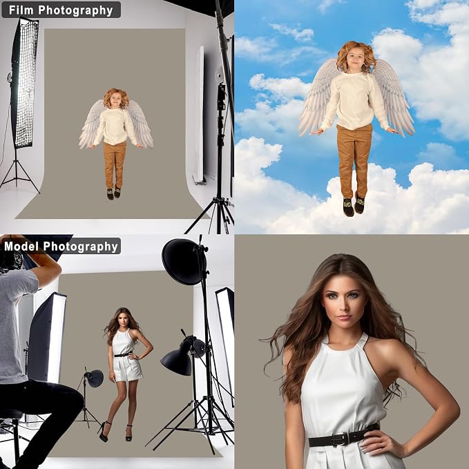 Grey Photography Backdrop for Photoshoot, 8x10 FT | Versatile Studio Photo - Image 3