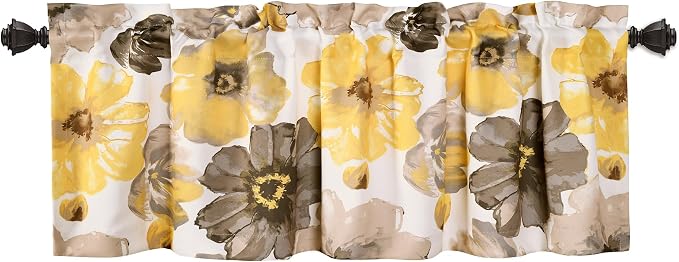 Lush Decor Leah Room Darkening Window Curtain Valance, 18 inch x 52 inch - Image 6