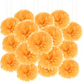 Qimoo 20pcs Orange Tissue Paper Pom Poms Flowers Balls by QIMOO
