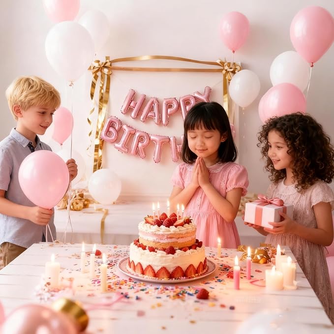 16" Happy Birthday Foil Letter Balloons Banner Set | Alphabet Balloons - Image 5