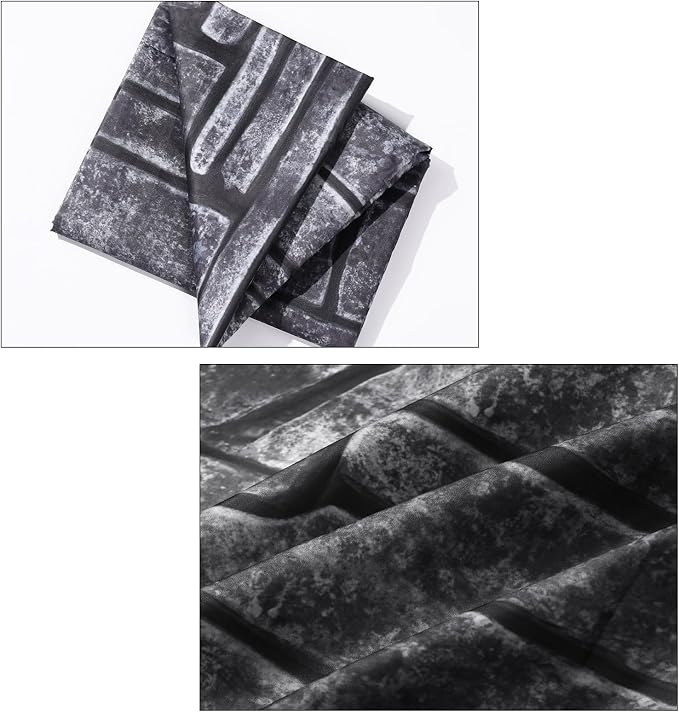 VitalCozy 15 x 10ft Gray Brick Wall Backdrop Fabric Brick Photo Background | - Image 2