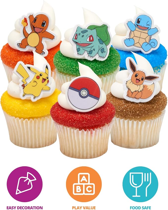 DecoPac Pokémon Rings, Cupcake Decorations - Image 2