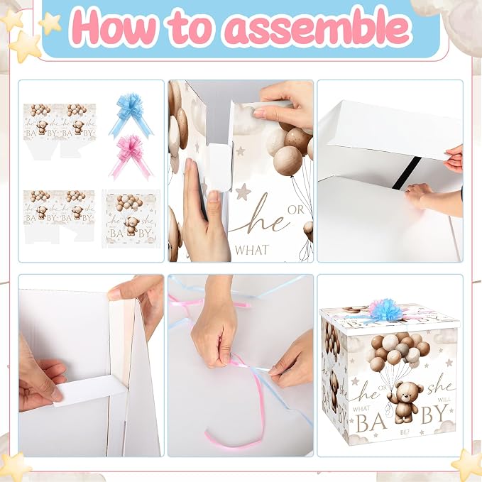 AmazingSpark 28in Giant Gender Reveal Gift Box - Image 3