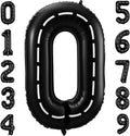 Race Car Number 0 Balloons, 40 Inch Birthday Balloons Two Fast Balloon Race by BBPOOL