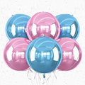 6Pcs Blue Pink Round Foil Balloons, Giant 4D Round Ball Balloon, 22 Inch by Adorely