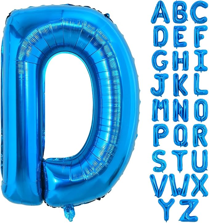 TONIFUL 40 Inch Large Blue Letter D Foil Balloons Alphabet Balloons | Giant by TONIFUL