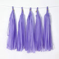 9.8in Purple Tissue Paper Tassel DIY Hanging paper decorations Party Garland by Binpeng