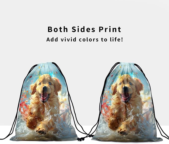 Giwawa Golden Retriever Gymnastics Grip Bag Dog Pet Drawstring Grip Bag - Image 3