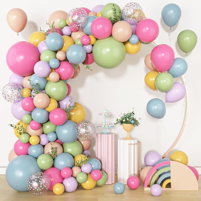 Amandir 153Pcs Flower Balloons Arch Garland Kit Different Sizes | 18 12 10 5in by Amandir