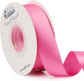 Ribbli Hot Pink Double Faced Satin Ribbon, 1” x Continuous 25 Yards, Use by Ribbli