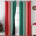 Red and Green Ombre Blackout Curtains by ESTELARTEXTILER