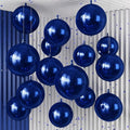 14 Pcs Navy Blue Round Foil Balloons 22/15/10 4D Ball Balloons Dark Blue by Froova