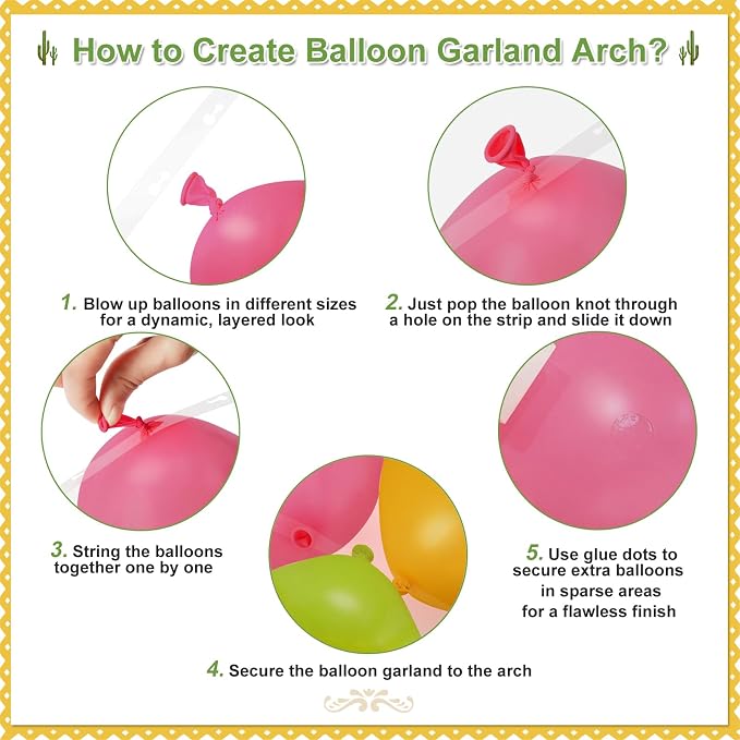 CROSSFINGERS Mexican Cinco de Mayo Fiesta Balloon Arch Kit - Image 6