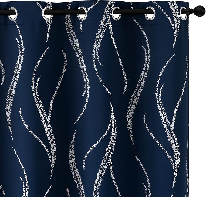 Yakamok Navy Blue Blackout Curtains by Yakamok