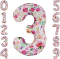 Flower Balloons 40 Inch Floral Number 3 Balloon by cocodino
