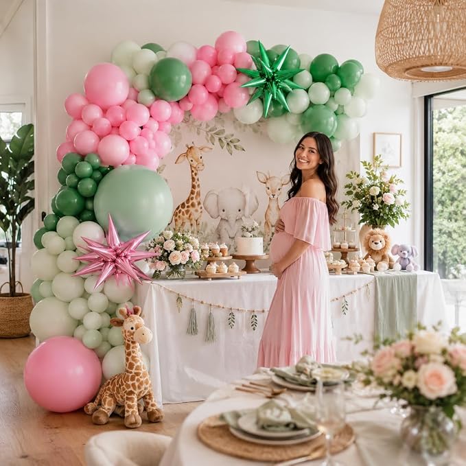Pink and Green Balloon Arch Garland Kit - Image 3