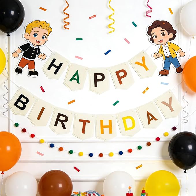 Colorful Happy Birthday Banner Decorations, Felt Bohemian Rainbow Birthday - Image 5