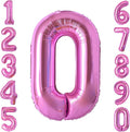 Pink Number 0 Balloon 40 Inch, Shiny Foil Numeral by Unknown