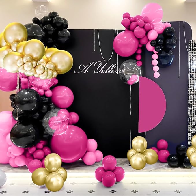 MEBAY Black Red and Gold Balloon Arch Kit - Image 7