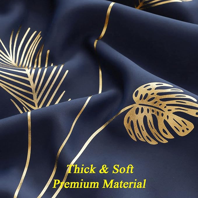 Navy Blue Blackout Curtain for Bedroom 100W x 108L Inch Length Thermal - Image 8