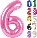 6 Balloon - Pink Birthday Number Balloons, 40 Inch Decorations Men Women | Pink by ALPHADELTAPI