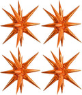 TONIFUL 4 Pcs Explosion Star Balloons Orange Foil Balloon Party Decorations | by TONIFUL