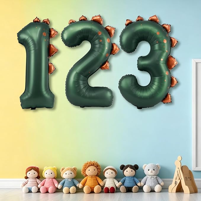 Dinosaur Number 1 Balloon, 30 Inch Birthday Party Decorations - Image 5