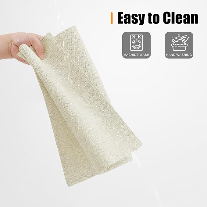 Homaxy Cloths Placemats for Dining Table Set of 4, Cream | Heat Resistant - Image 7
