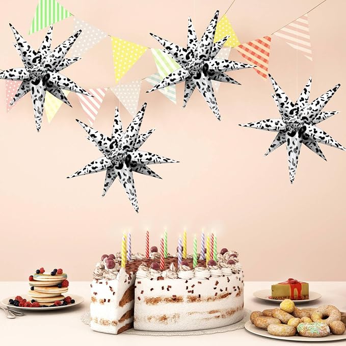 ZAKVOOR 60 Pcs Star Balloons 12 Spike Foil Party Decoration Balloons - Image 3
