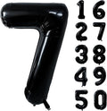 40 inch Black 7 Number Balloon Giant Foil Helium Balloons Black Large Digital by Yeodong