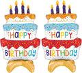 39" Giant 3-Tier Self Standing Happy Birthday Foil Balloons 2pk | standing by RychifPartySupplies
