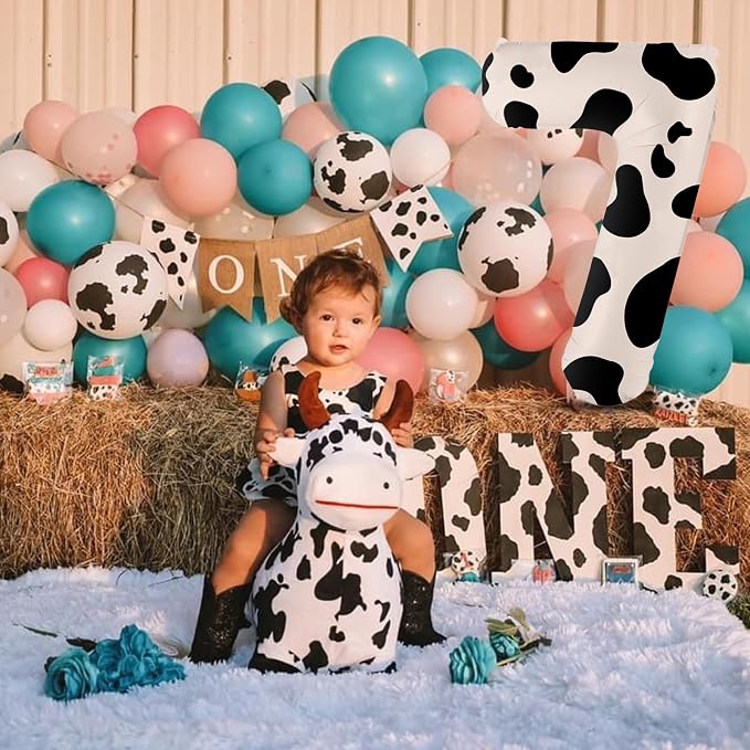 40 Inch Cow Print Balloon, Number 7 Balloons - Image 6