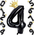 40 Inch Black Number Foil Balloons by Unknown