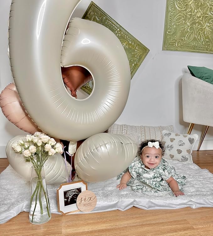 16 Balloon Numbers 40Inch for 16th Year Old Birthday Decorations, Cream | 40In - Image 4