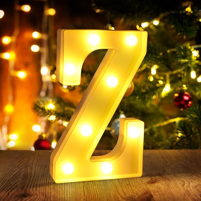 Light Up Letter A to Z,LED Sign Marquee Letters 26 Alphabet for Party Birthday Name,Wedding,Christmas Decorations,Personalized Name Sign Letters for Centerpieces Table and Wall Decor