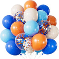 Blue and Orange Balloons, Light Blue Nude Latex Balloon by Adeyoo
