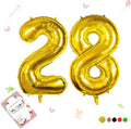 40 Inch Gold 28 Balloon Numbers, 28th Birthday Party Decorations | Large Self by Smlpuame