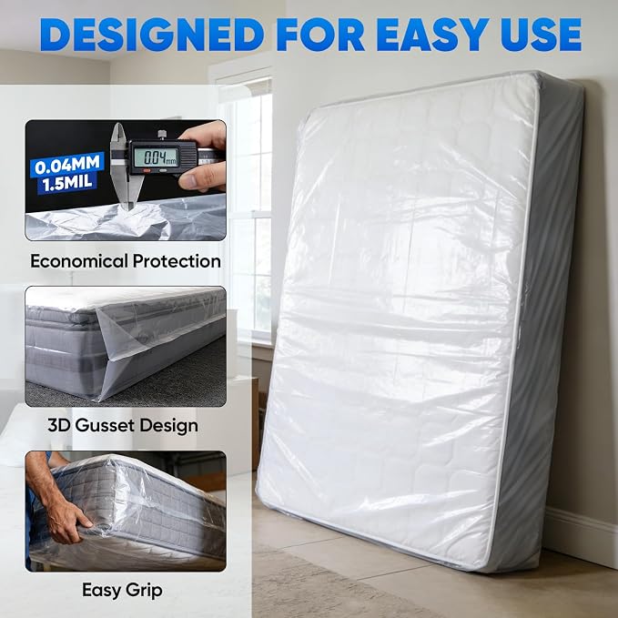 TICONN 2PK Plastic Mattress Bag - Image 2