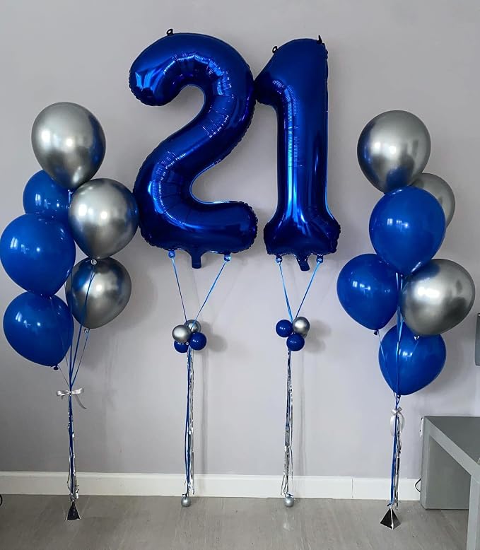 40 Inch Navy Blue 22 Balloons Giant Number 22 Balloons Navy Blue 22 Birthday - Image 4