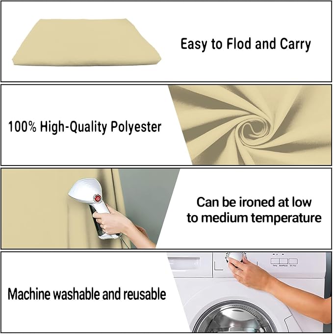 Tan Photography Backdrop for Photoshoot, Fabric 8x10ft | Polyester Studio Photo - Image 7