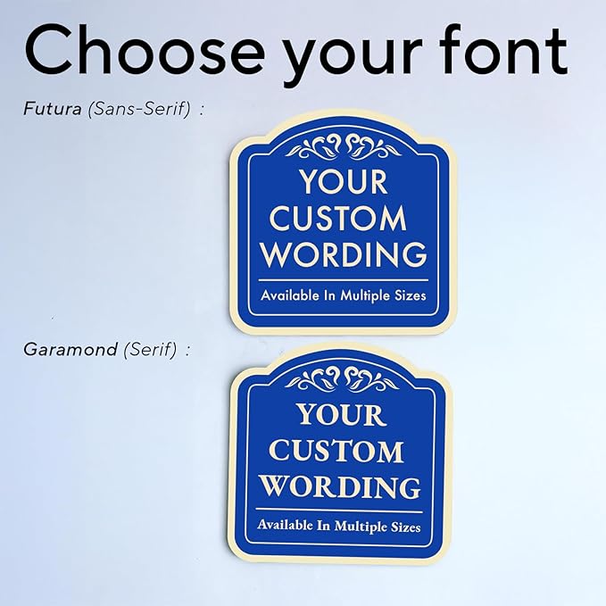 Custom Decorative Outdoor Metal Sign - Personalized Aluminum Design 1 Blue Steel - 24x24 In, Waterproof, Made In USA, Driveway Sign