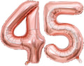 Rose Gold 45 Number Balloons, 40 Inch Giant Number 45 Balloons Foil Mylar by Lovoir